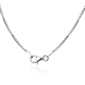 Classic Jewelry Sterling Silver Rhodium Plated 1.0mm Rhodium Box Chain, 16"