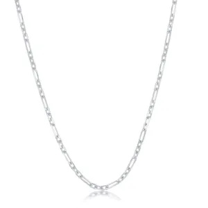 Classic Jewelry Sterling Silver Rhodium Plated 2mm Anchor Chain, 18"
