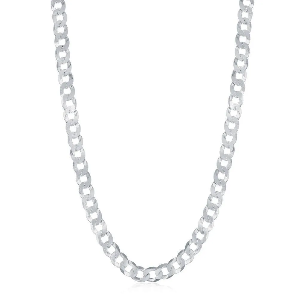 Classic Jewelry Sterling Silver Rhodium Plated 4.4mm Cuban Chain, 22