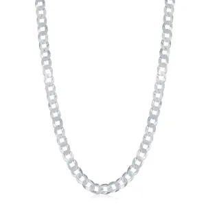 Classic Jewelry Sterling Silver Rhodium Plated 4.4mm Cuban Chain, 22
