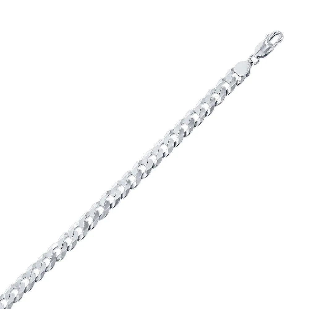 Classic Jewelry Sterling Silver Rhodium Plated 4.4mm Cuban Chain, 22