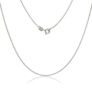 Classic Jewelry Sterling Silver Rhodium Plated Diamond Cut Snake Chain, 16"