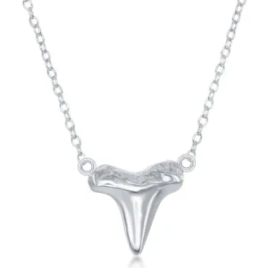 Classic Jewelry Sterling Silver Shark Tooth Design Necklace