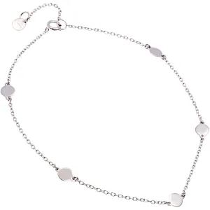 Classic Jewelry Sterling Silver Shiny Flat Circle Anklet