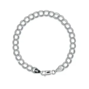 Classic Jewelry Sterling Silver Twin Charm Bracelet, 7"
