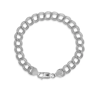 Classic Jewelry Sterling Silver Twin Charm Bracelet, 9"
