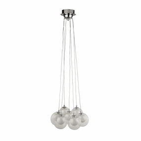 Cluster 7 Light Glass & Crystal LED Ball Ceiling Pendant minimalist ceiling light