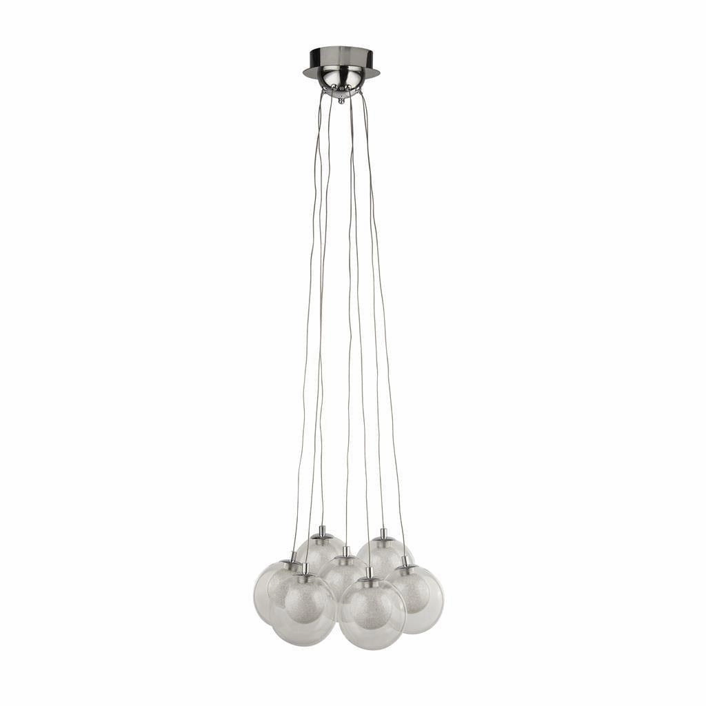Cluster 7 Light Glass & Crystal LED Ball Ceiling Pendant minimalist ceiling light