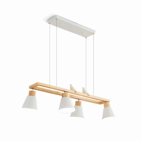 Cone Wood Chandelier flowerpot LED lamp