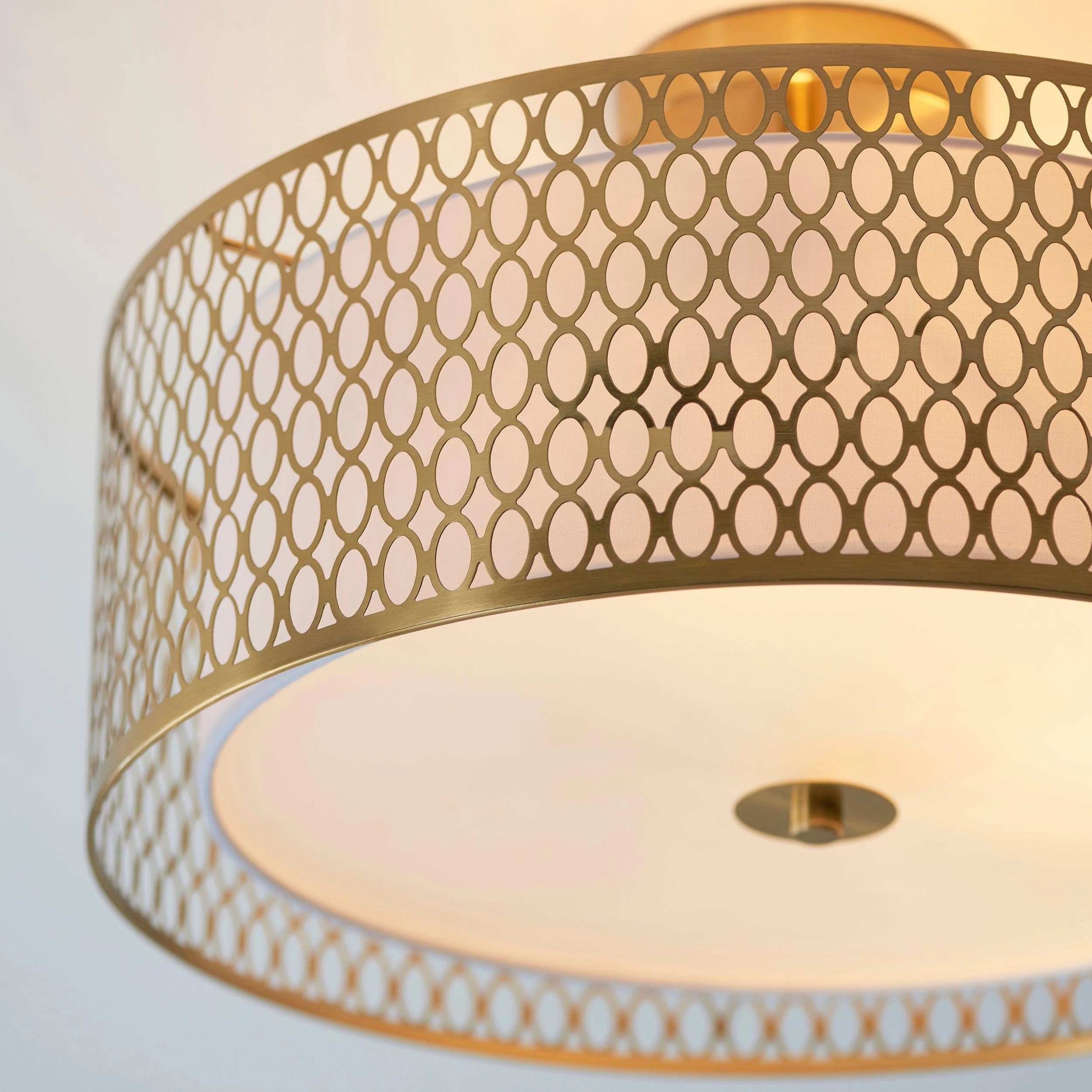 Cordero 3 Light Gold Flush Ceiling Light