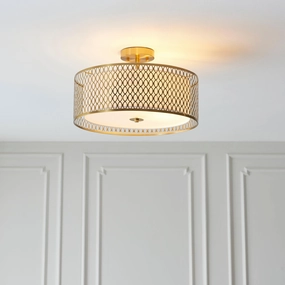 Cordero 3 Light Gold Flush Ceiling Light simple ceiling design light