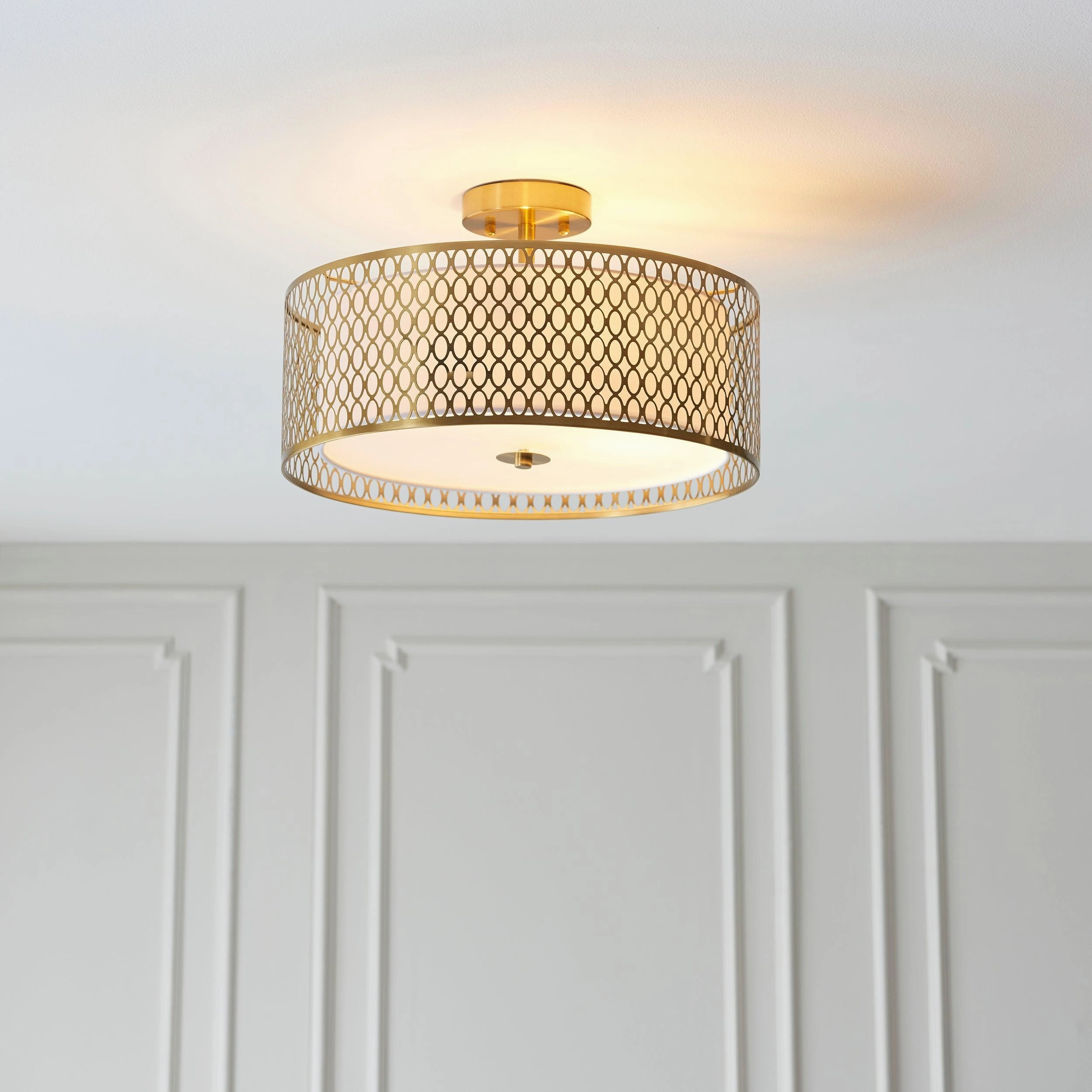 Cordero 3 Light Gold Flush Ceiling Light simple ceiling design light