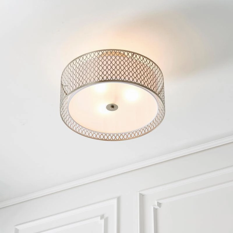 Cordero 3 Light Nickel Flush Ceiling Light