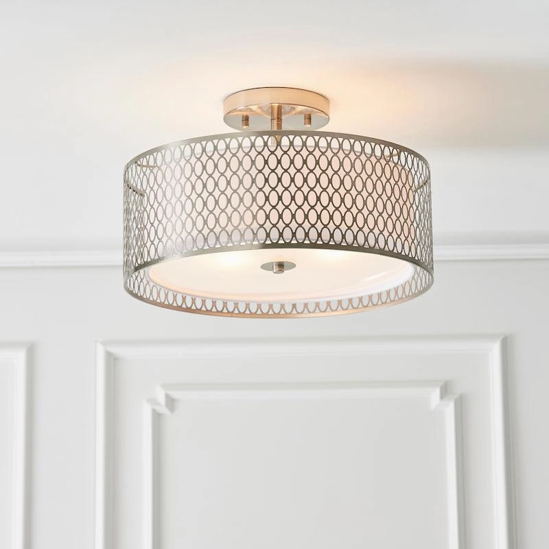 Cordero 3 Light Nickel Flush Ceiling Light simple ceiling design light