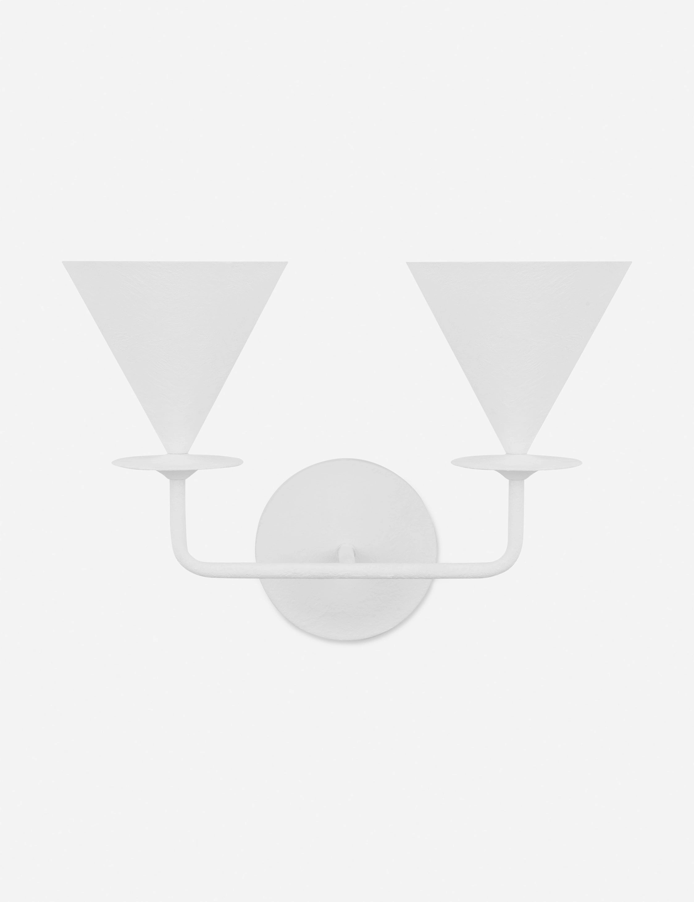 Cornet Double Sconce by Christiane Lemieux minimalist reading light