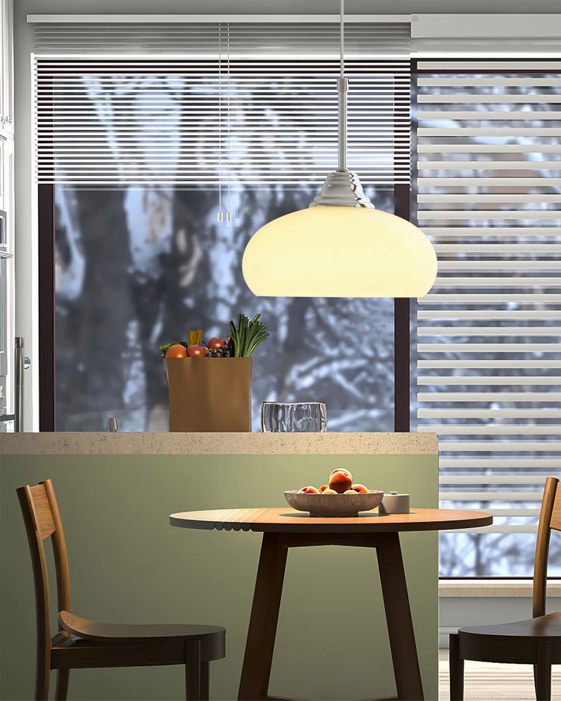 Cream Bell Pendant Lamp