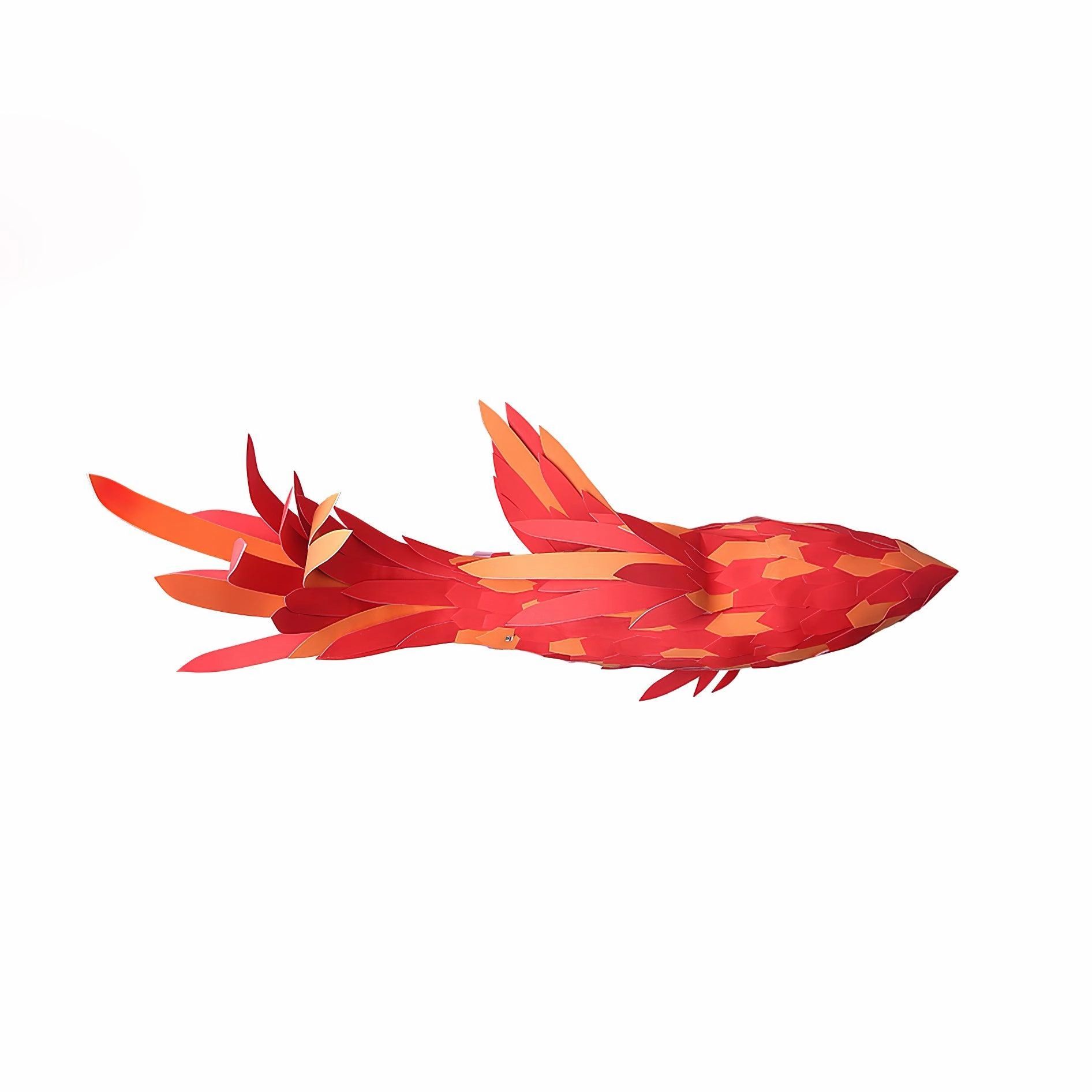 Crimson Swirl Koi Chandelier