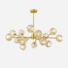 Crystal Ball Round Cluster Chandelier modern modeling table light