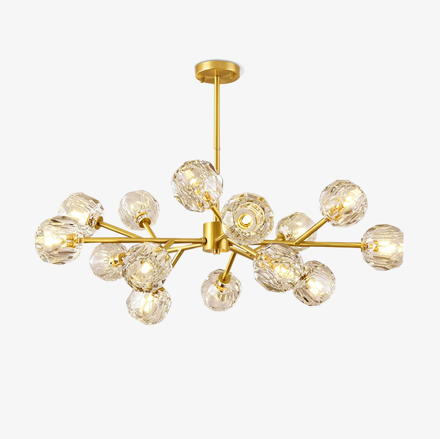 Crystal Ball Round Cluster Chandelier modern modeling table light
