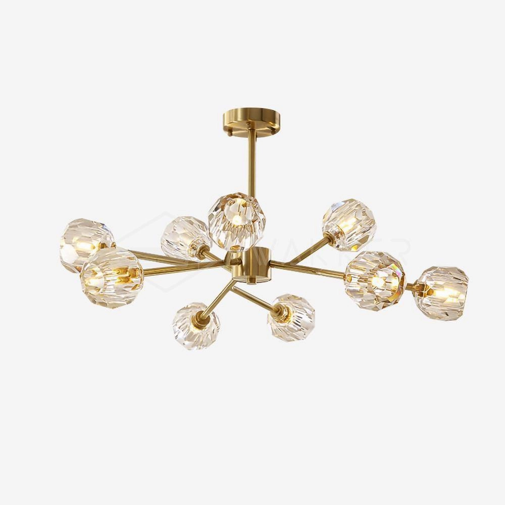Crystal Ball Round Cluster Chandelier