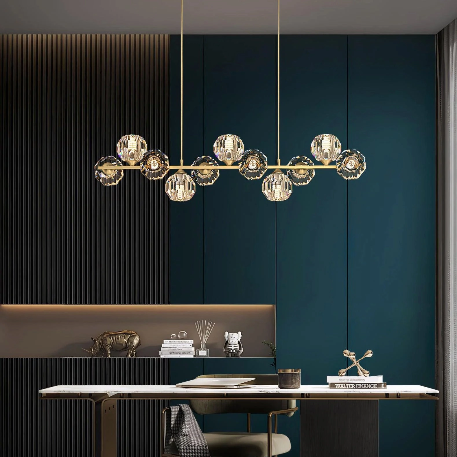 Crystal Glass Ball Chandelier