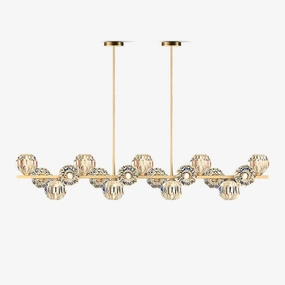 Crystal Glass Ball Chandelier modern modeling table light