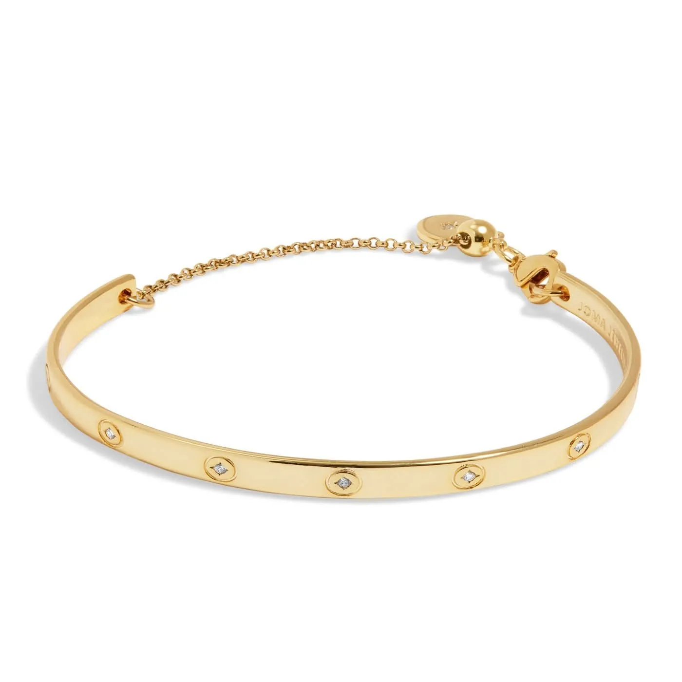 Cubic Zirconia Bangle Bar Gold Plated Bracelet 7885 Joma Jewellery