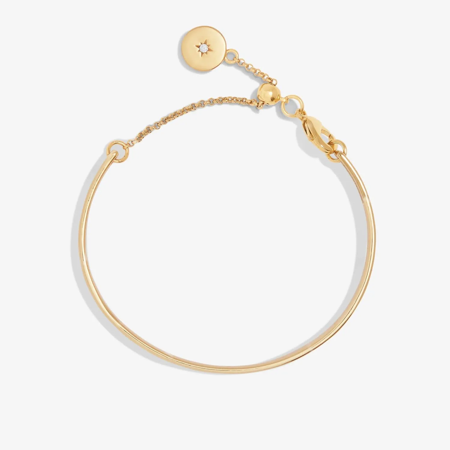 Cubic Zirconia Bangle Bar Gold Plated Bracelet 7885 Joma Jewellery