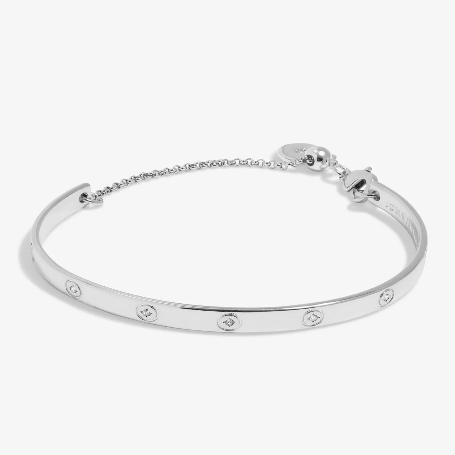 Cubic Zirconia Bangle Bar Silver Plated Bracelet 7893 Joma Jewellery