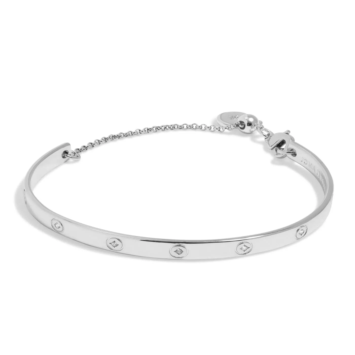 Cubic Zirconia Bangle Bar Silver Plated Bracelet 7893 Joma Jewellery