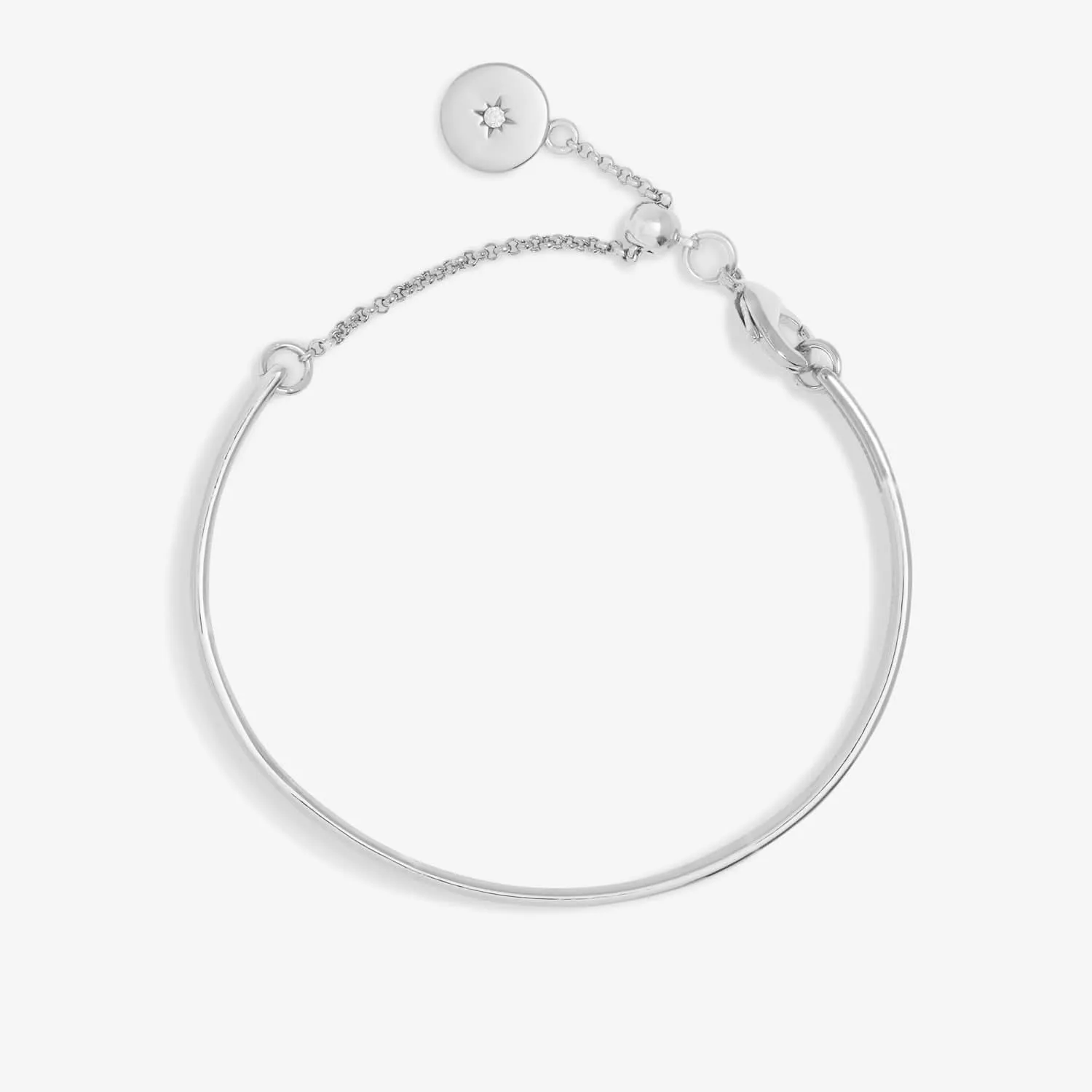 Cubic Zirconia Bangle Bar Silver Plated Bracelet 7893 Joma Jewellery