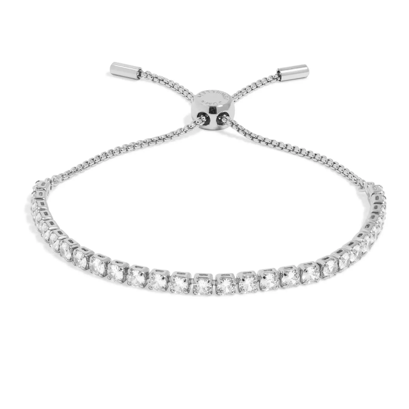 Cubic Zirconia Tennis Bar Silver Plated Bracelet 7890 Joma Jewellery