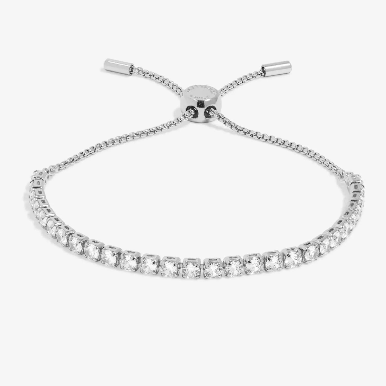 Cubic Zirconia Tennis Bar Silver Plated Bracelet 7890 Joma Jewellery