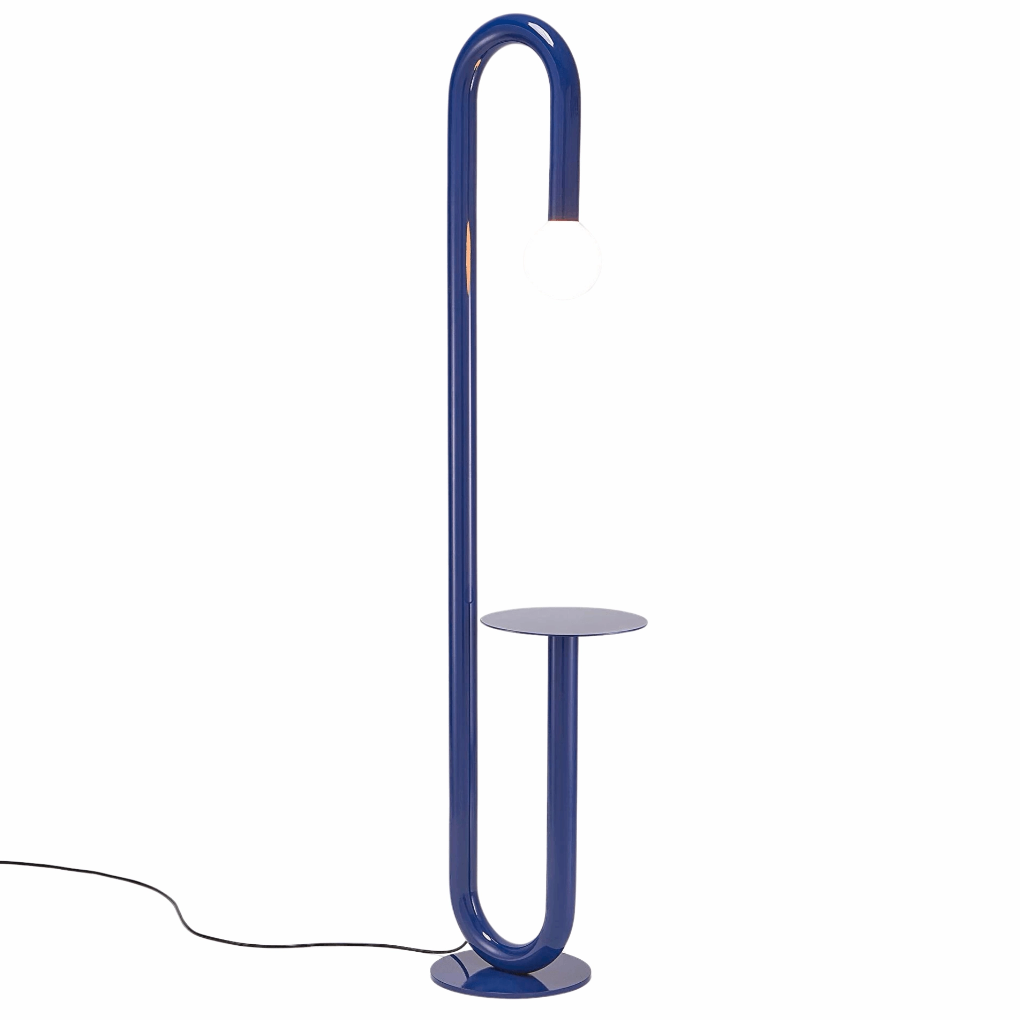 Curva Floor Lamp in Bright Blue rechargeable bedside light