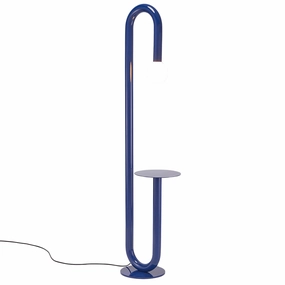 Curva Floor Lamp in Bright Blue rechargeable bedside light