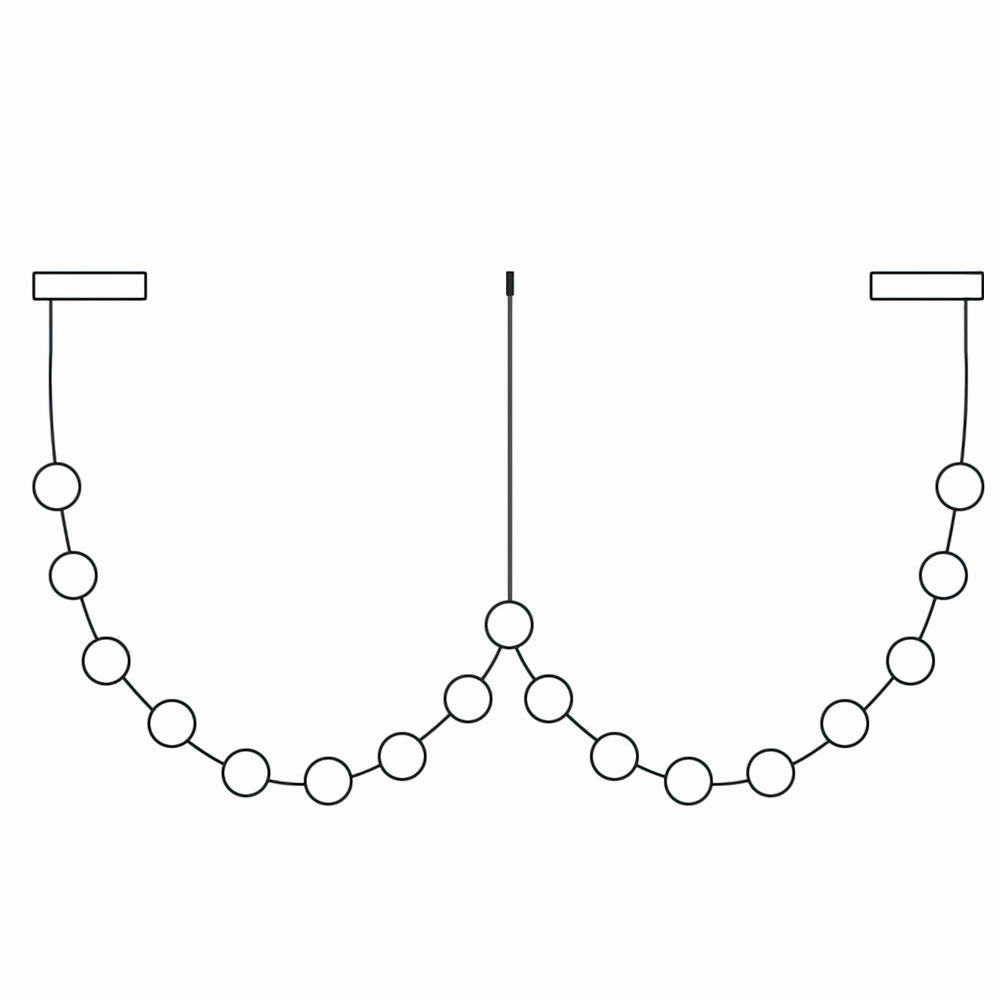 Curve Leather Chandelier