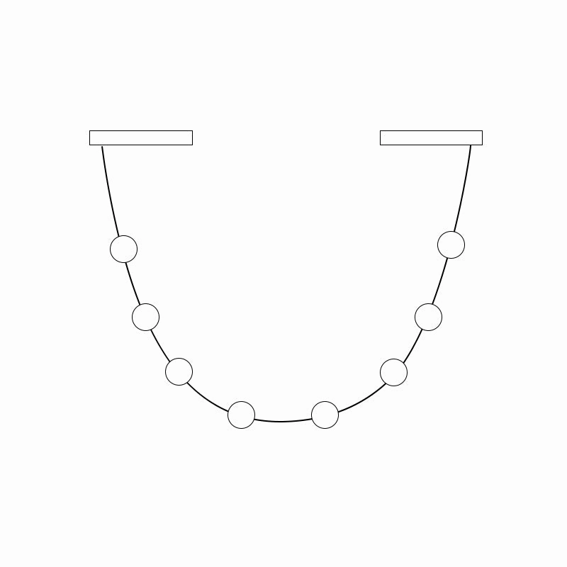 Curve Leather Chandelier