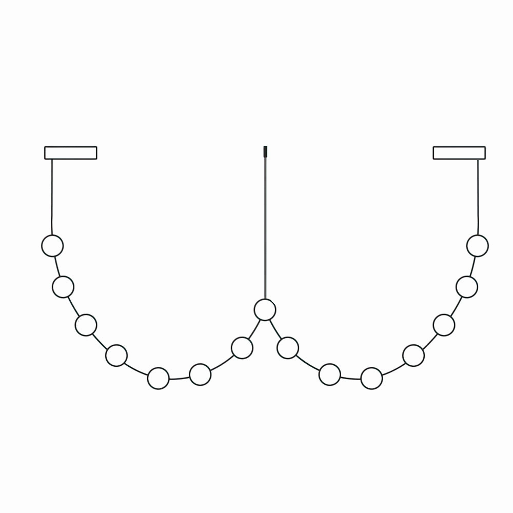 Curve Leather Chandelier
