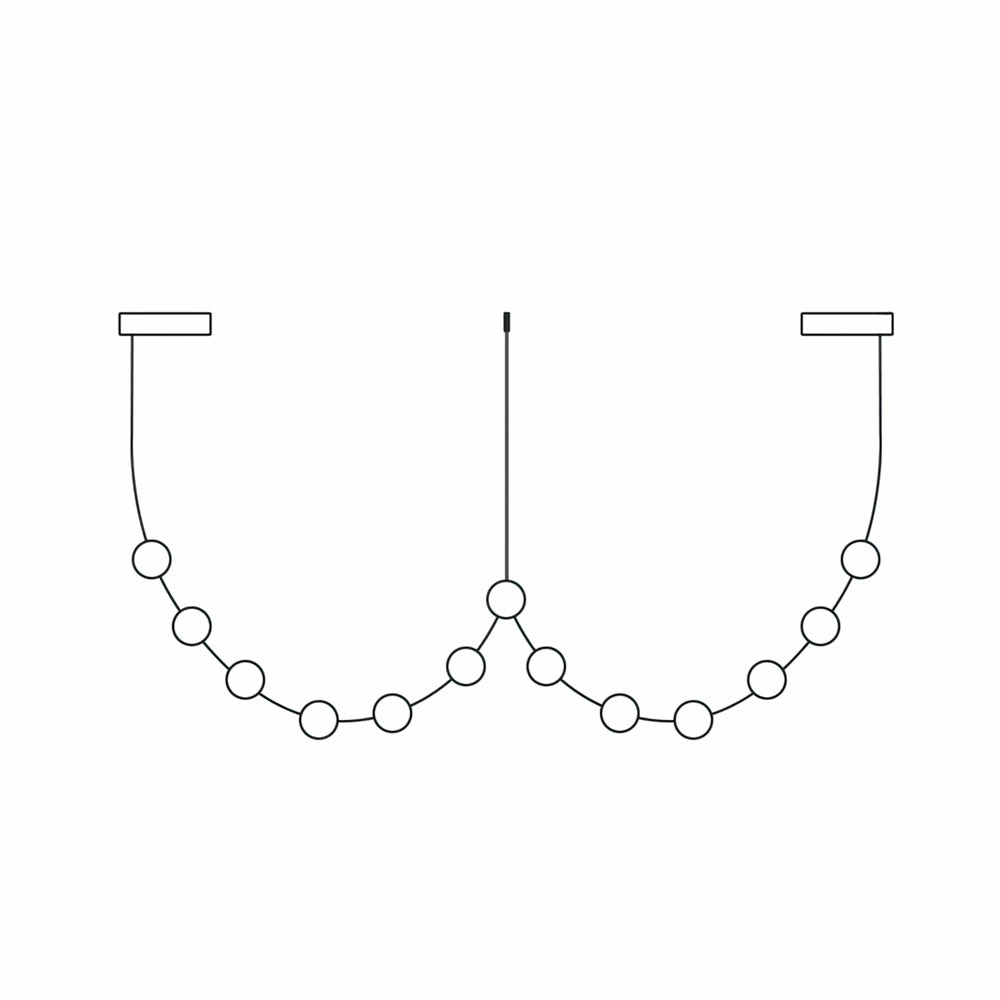 Curve Leather Chandelier