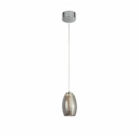 Cyclone 1 Light Ceiling Pendant - Smoked Glass Shade modern ceiling lamp
