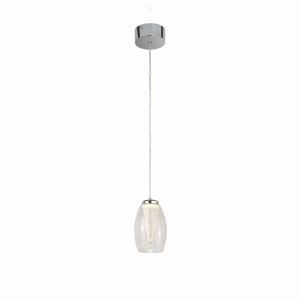 Cyclone 1 Light Pendant - Clear Glass Shade Searchlight modern ceiling lamp