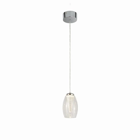 Cyclone 1 Light Pendant - Clear Glass Shade Searchlight modern ceiling lamp