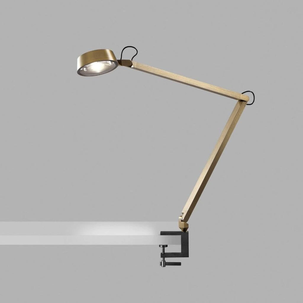 Dark T2 Bordlampe m/ klemme Messing - Light-Point ambient lighting fixture