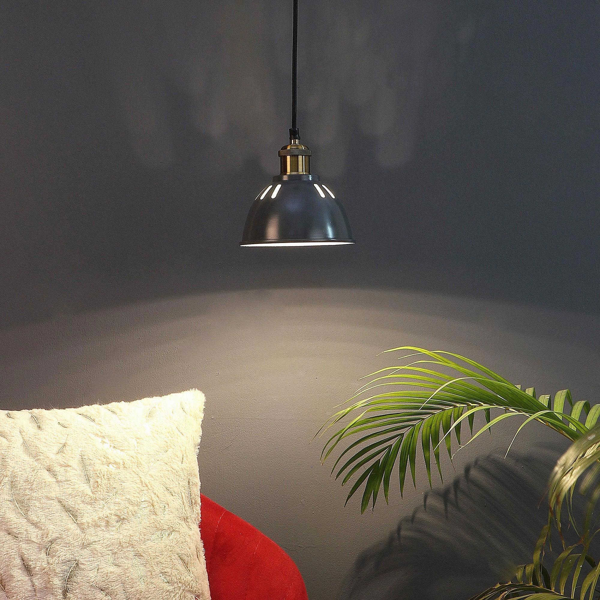 Darnar Grey Metal Hanging Light by SS Lightings contemporary ceiling fixture