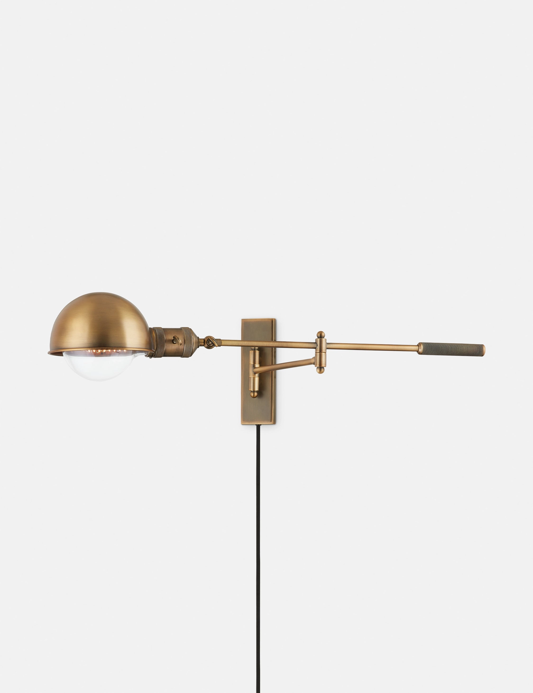 Davenport Adjustable Plug-In Sconce minimalist reading light