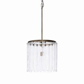 Dawson Glass Panel Chandelier rechargeable bedside light