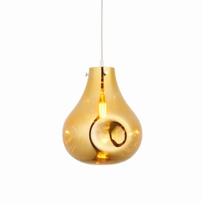 Dazzle Large Metallic Gold Glass & Chrome Pendant Light modern ceiling lamp