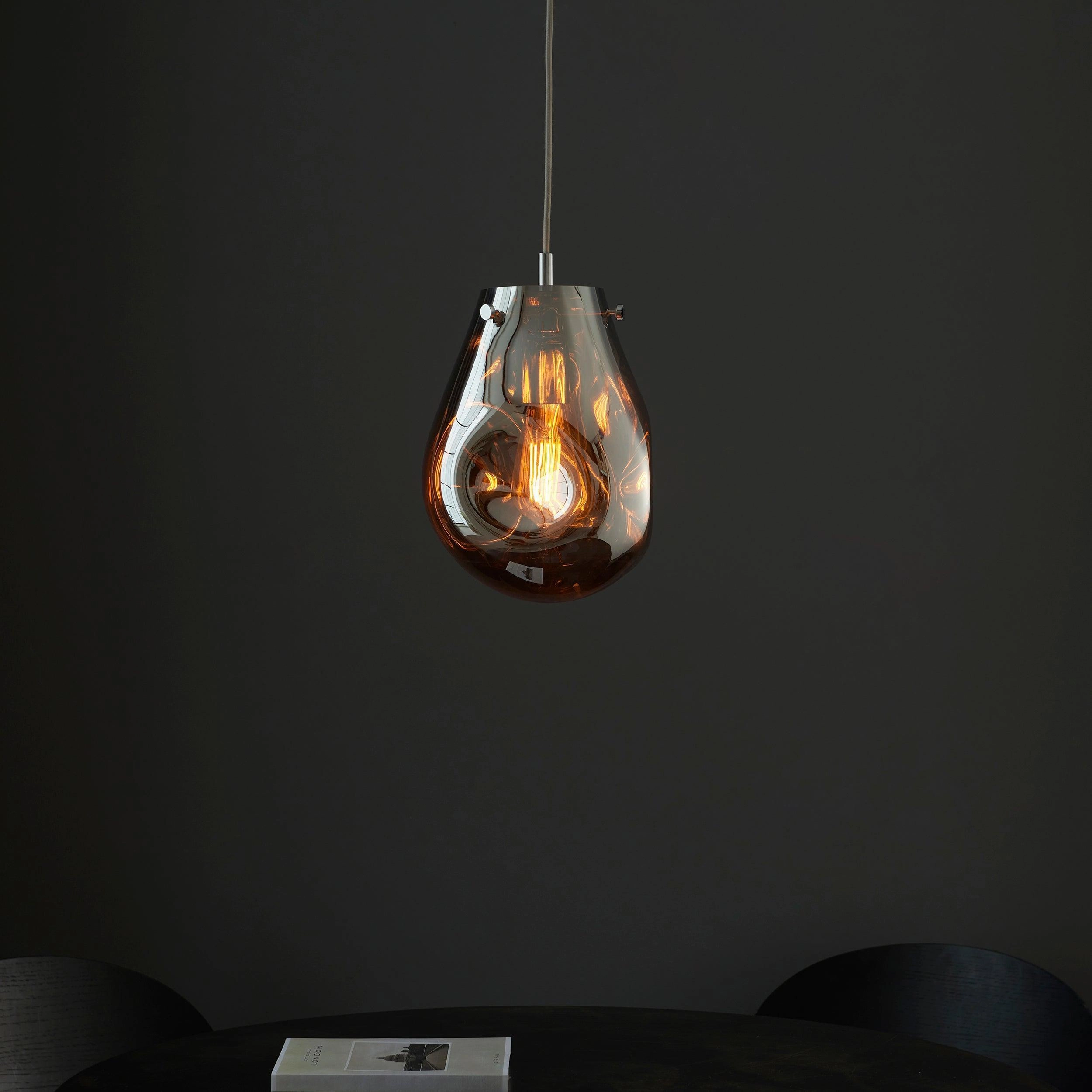 Dazzle Metallic Chrome Glass Ceiling Pendant Light