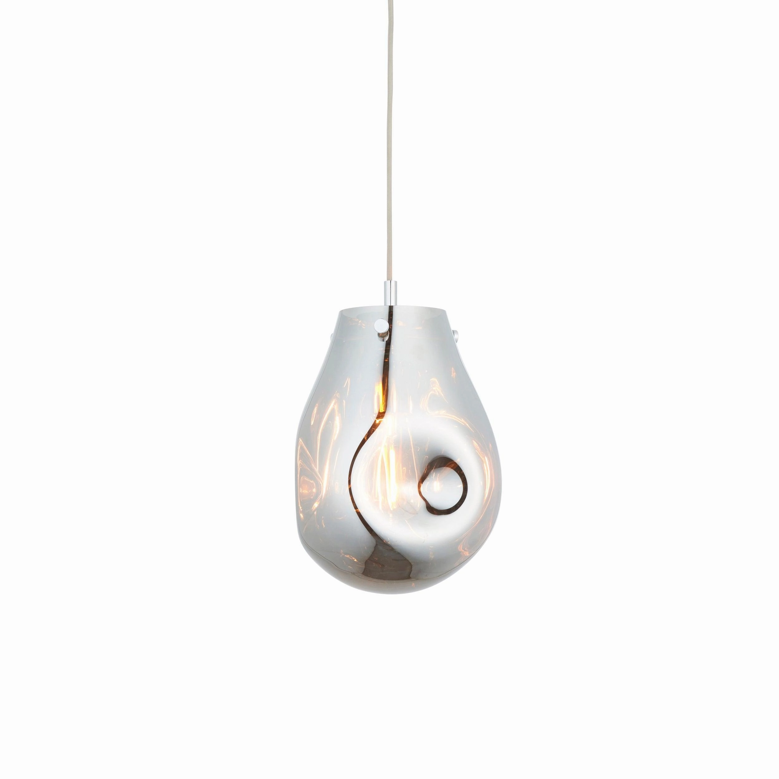 Dazzle Metallic Chrome Glass Ceiling Pendant Light minimalist ceiling light
