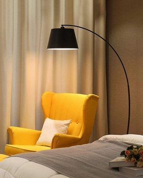 Decorative Black Metal Curved Design Floor Lamp For Home Decor Living Room Decoration garden LED light
